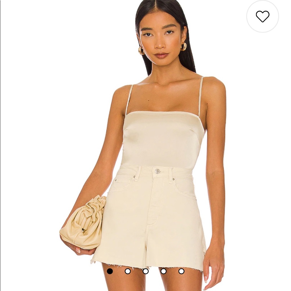 Strappy Stretch Charmeuse Bodysuit